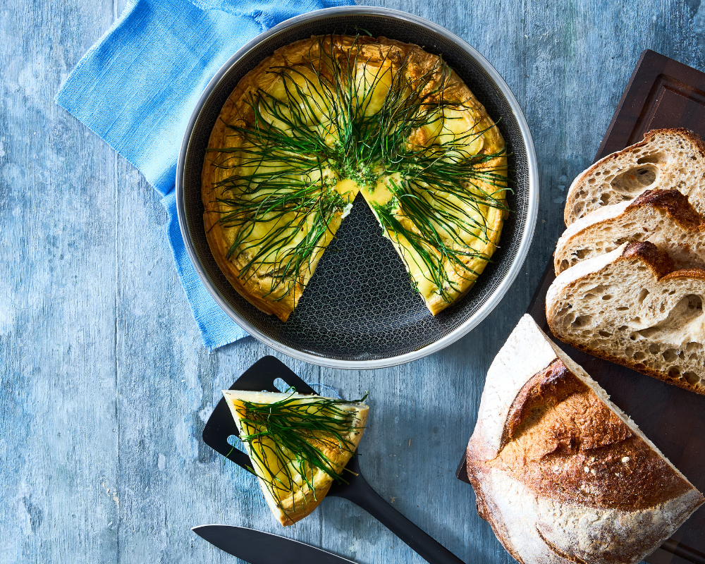 Oppskrift på gressløk- og briefrittata