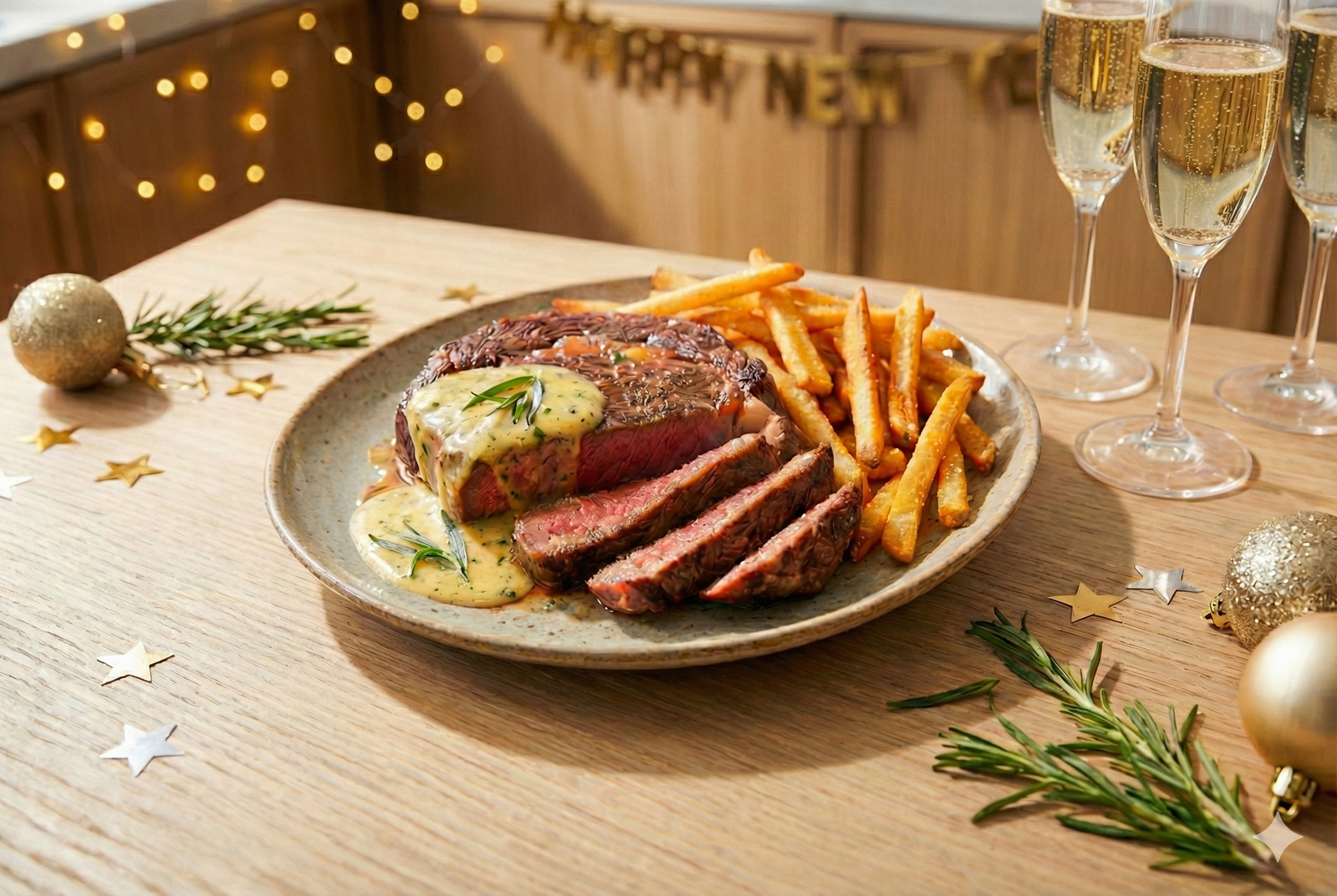Nyttårsluksus hjemme: Steak Frites & Béarnaise med ONYX Cookware