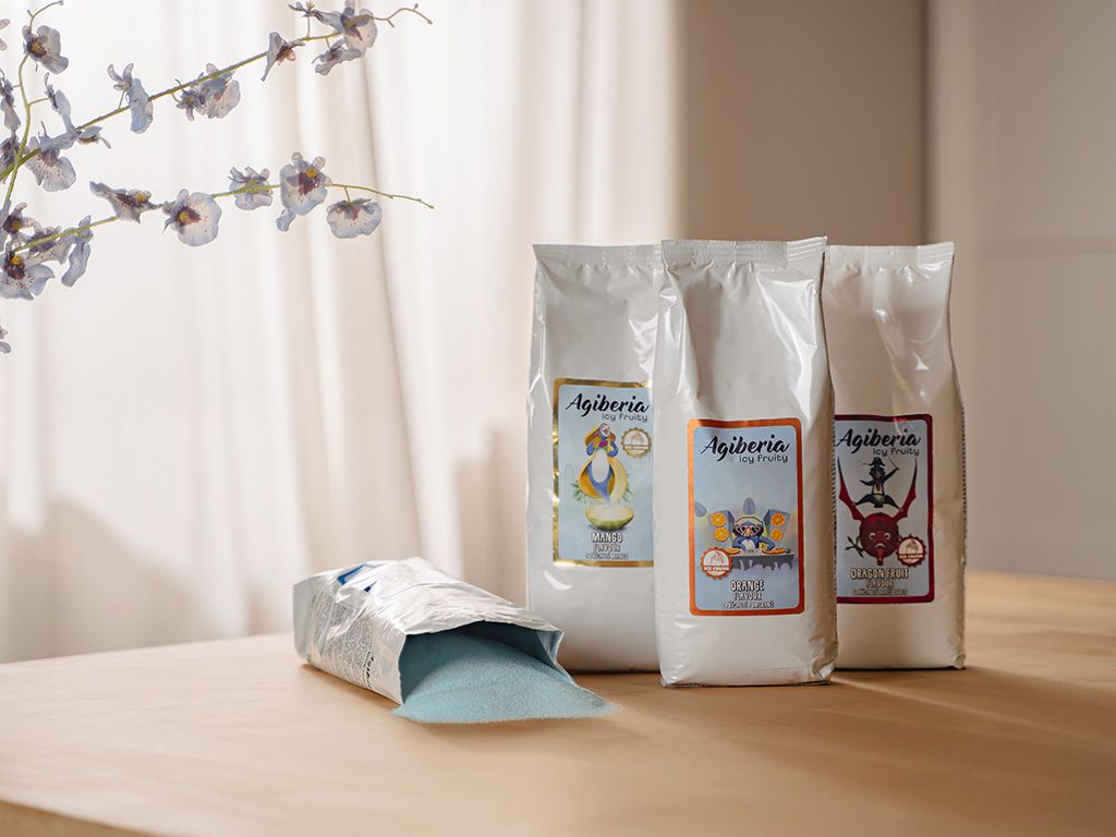 BLÅ BRINGEBÆR SLUSH ICE MIX – 1 KG - 3