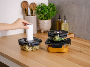 SQUARE VACUUM GLASS CONTAINER - 800ML - 3