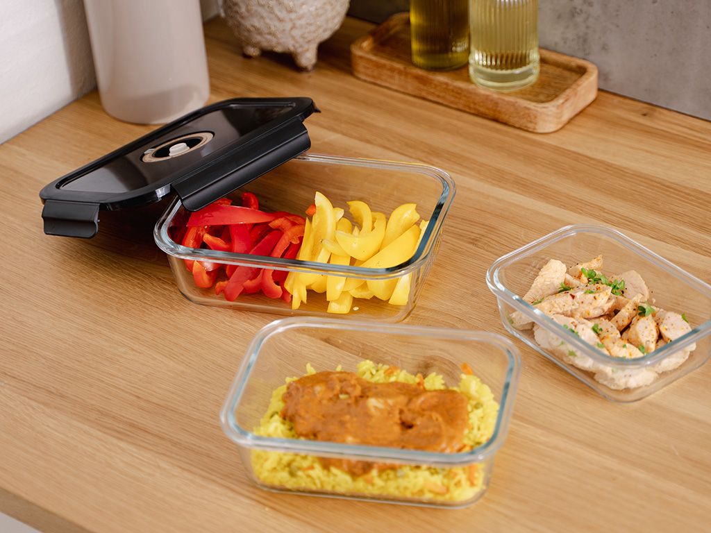 REKTANGULÆR VAKUUM GLASSBEHOLDER – 630ML - 5