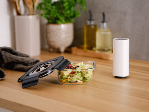 FIRKANTET VAKUUM GLASSBEHOLDER – 525ML – SETT – 4 STK - 2