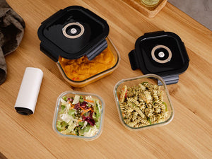 SQUARE VACUUM GLASS CONTAINER - 800ML - 4