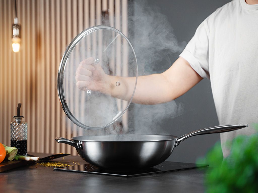 ZERO – NATURLIG NON-STICK WOKPANNE 30 CM - 7
