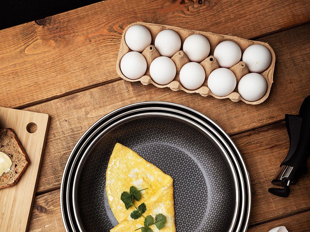 STEKEPANNE MED AVTAGBART HÅNDTAK 3-DELER SETT - 2