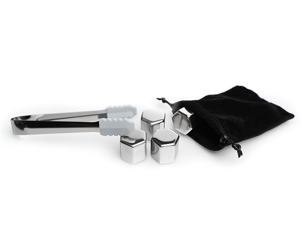 REUSEABLE STEEL ICE CUBES - 4-PC - 4