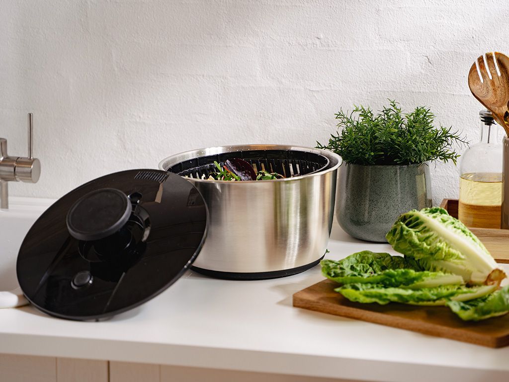 SALATSLYNGE I RUSTFRITT STÅL