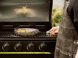 BBQ GRILLPANNE MED AVTAGBART HÅNDTAK 28 CM