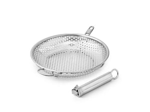 BBQ GRILLPANNE MED AVTAGBART HÅNDTAK 28 CM - 2