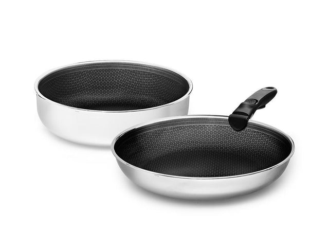 STEKEPANNE MED AVTAGBART HÅNDTAK – 2-DELER SAUTÉSETT - 1
