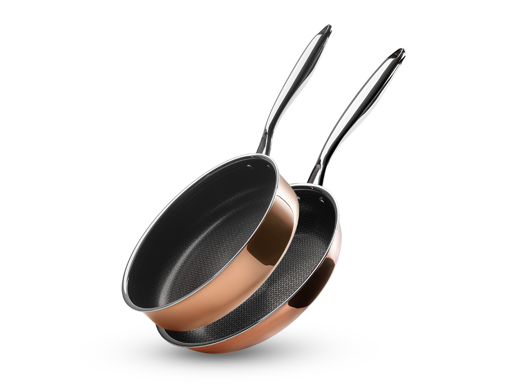 KOBBER HYBRID NON-STICK STEKEPANNE+SAUTÉPANNESSETT - 2 DELER - 1
