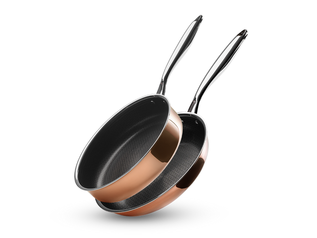 KOBBER HYBRID NON-STICK STEKEPANNE+SAUTÉPANNESSETT - 2 DELER - 1