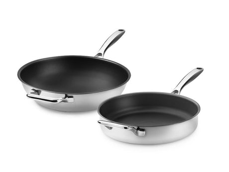 ZERO – NATURLIG NON-STICK WOK- OG SAUTERSETT – 2 DELER - 1