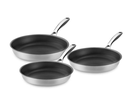 ZERO – NATURLIG NON-STICK STEKEPANNESSETT - 3-DELER - 1