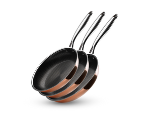 KOBBER HYBRID NON-STICK STEKEPANNESSETT - 3 DELER - 1