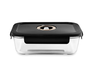 RECTANGLE VACUUM GLASS CONTAINER - 1040ML - 1