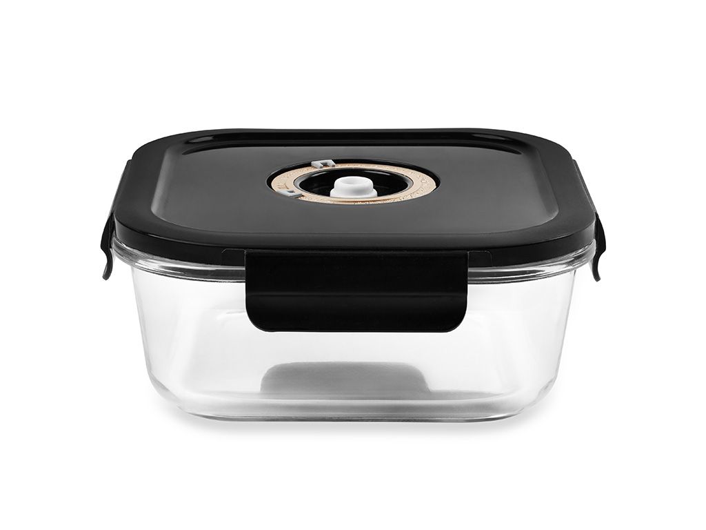 FIRKANTET VAKUUM GLASSBEHOLDER – 1230ML - 1