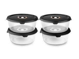 RUNDT VAKUUM GLASSBEHOLDER – 1400ML SETT - 4-STYK - 1