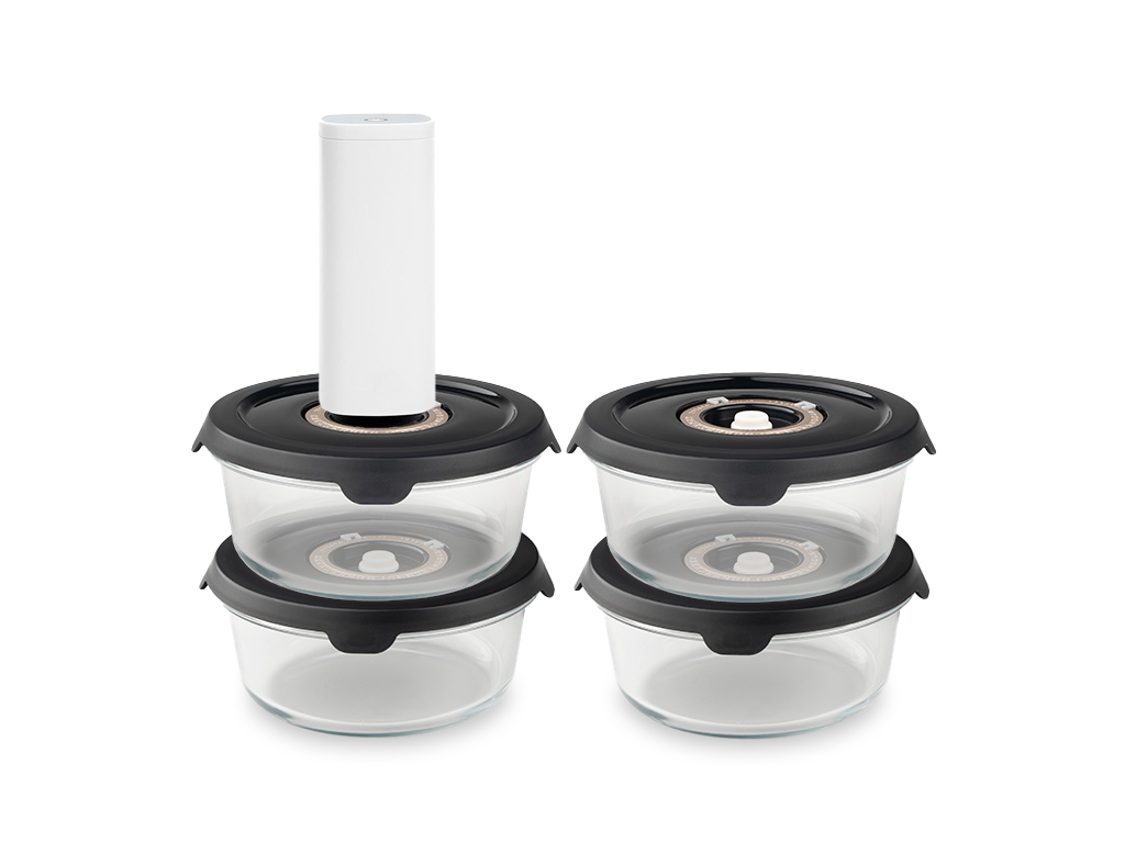 RUNDT VAKUUM GLASSBEHOLDER – 635ML SETT - 4-STYK - 1