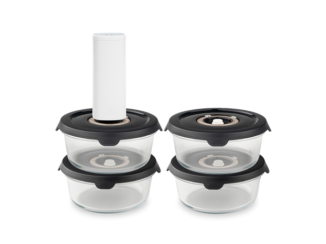 RUNDT VAKUUM GLASSBEHOLDER – 635ML SETT - 4-STYK - 1